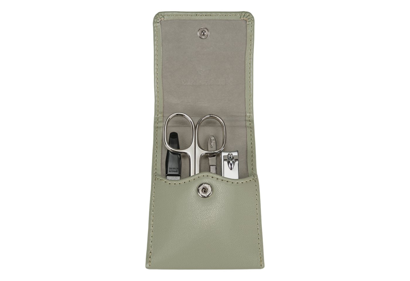 WINDROSE Maniküre-Etui 4-teiliges Maniküretui Merino / Merino Moda, Bestückung aus dem Hause Becker/Solingen von WINDROSE