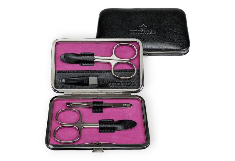 WINDROSE Maniküre-Etui 4-teiliges Maniküretui Merino / Merino Moda, Bestückung aus dem Hause Becker/Solingen von WINDROSE