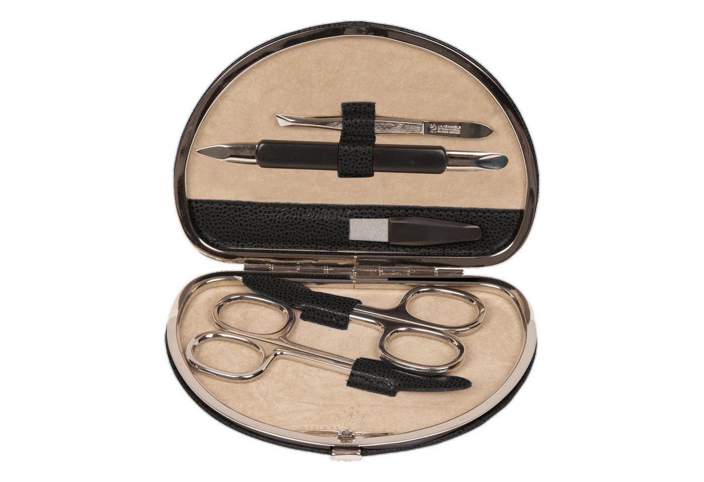 WINDROSE Maniküre-Etui 5-teiliges Maniküretui Beluga, Bestückung aus dem Hause Becker/Solingen von WINDROSE
