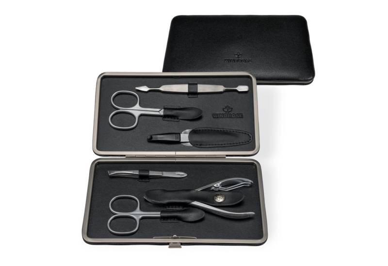 WINDROSE Maniküre-Etui 6-teiliges Maniküretui Ambiance, Bestückung aus dem Hause Becker/Solingen von WINDROSE