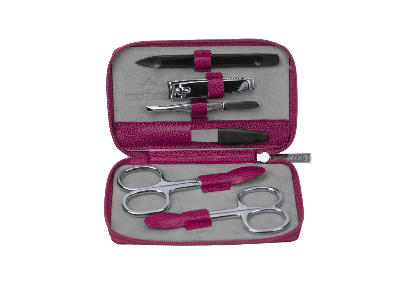 WINDROSE Maniküre-Etui 6-teiliges Maniküretui Beluga, Bestückung aus dem Hause Becker/Solingen von WINDROSE