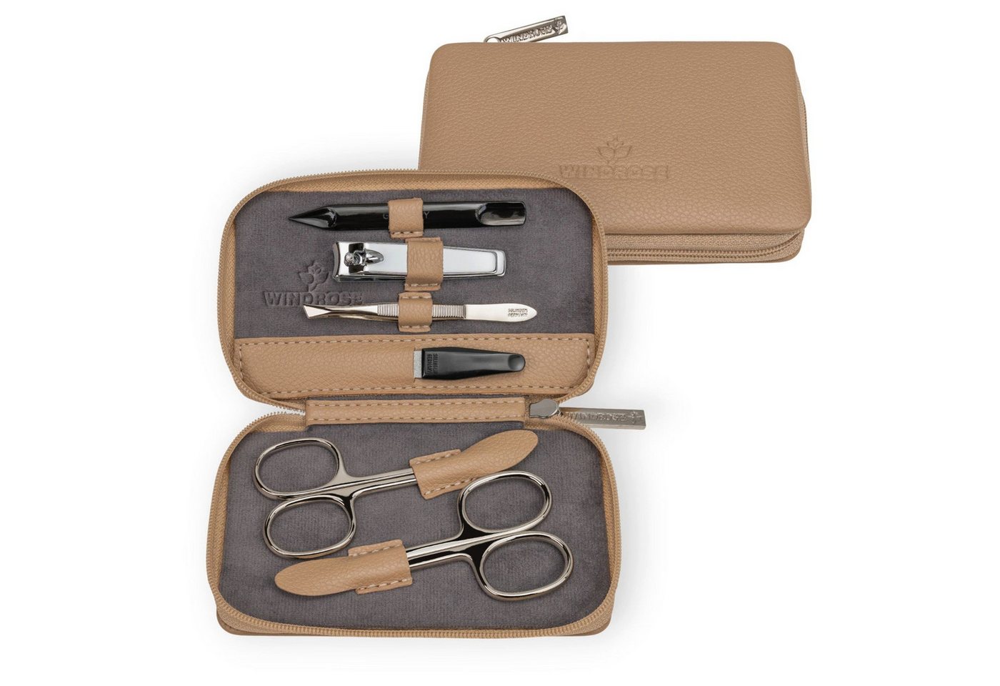 WINDROSE Maniküre-Etui Marvella - Maniküretui 13 cm (camel) von WINDROSE