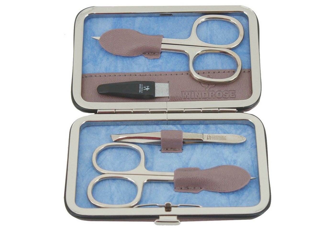 WINDROSE Maniküre-Etui Merino - Maniküre Set 11 cm (grau) von WINDROSE
