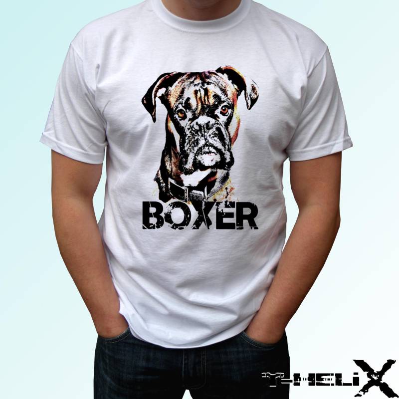 Boxer-T-Shirt Geschenk Weihnachten Geburtstag Ideen Hunde-Liebhaber Züchten Kunst Grafikdesign Personalisierte Individuelle Kleidung Für Ihn Ihre von WINGRAF