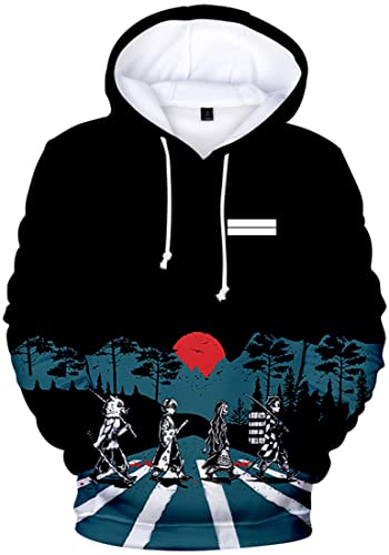 WINKEEY Herren Manga Hoodie Anime Nezuko Cosplay Kapuzenpullover Tanjiro Inosuke Zenitsu Oversized Pulli 3D Druck Fashion Streetwear, 31 3XL von WINKEEY