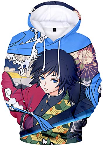 WINKEEY Jungen Kapuzenpullover Nezuko Tanjiro Cosplay Kostüm Hoodie 3D Druck Lustinge Herbst Winter Streetwear, 16 XL von WINKEEY