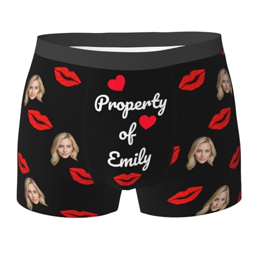 WINKEEY Personalisiert Herren Unterhose Boxershorts Mit Gesicht Foto Geschenke Für Männer Lustige Unterwäsche Personalisierte Geschenke Jahrestag Geschenk Für Ihn Geburtstag Partner Paar Geschenk,1S von WINKEEY