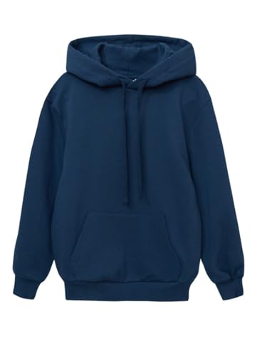 WINKIKI Kids Wear Kinder Teenager Unisex Jungen Madchen Kapuzenpulli Kapuzenpullover Pullover Rundhals Langarm Hoodie aus hochwertiger Baumwolle - Navy - 170 von WINKIKI Kids Wear