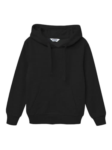 WINKIKI Kids Wear Kinder Teenager Unisex Jungen Madchen Kapuzenpulli Kapuzenpullover Pullover Rundhals Langarm Hoodie aus hochwertiger Baumwolle - Schwartz - 170 von WINKIKI Kids Wear