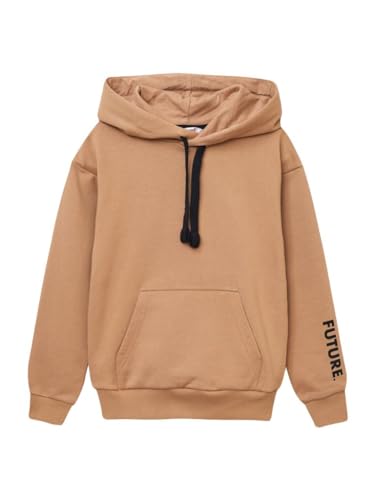 WINKIKI Kids Wear Kinder Teenager Unisex Jungen Madchen Kapuzenpullover Langarm Hoodie aus hochwertiger Baumwolle - Beige - 134 von WINKIKI Kids Wear