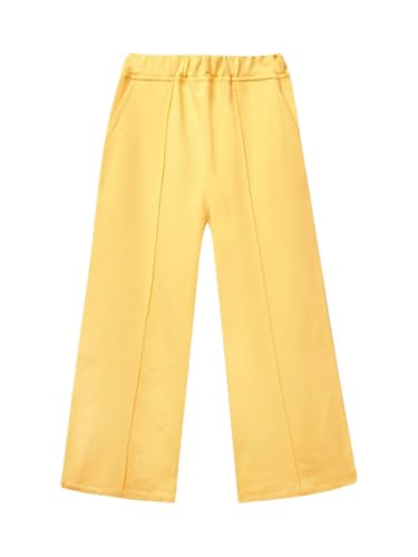 WINKIKI Kids Wear Mädchen Basic Jogginghose mit weitem Hosenbein - Gelb - 140 von WINKIKI Kids Wear