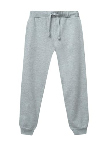 WINKIKI Kids Wear Unisex Kinder Jungen Mädchen Hose Sweatpants Trainingshose mit Kordelzug und Seitentaschen aus 100% Baumwolle - Grau Melange - 128 von WINKIKI Kids Wear