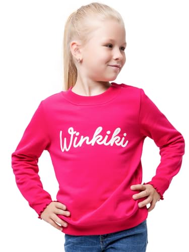 Winkiki Kinder Teenager Mädchen Pullover Longsleeve Langarm aus hochwertiger Baumwolle - Raspberry - 152 von WINKIKI Kids Wear