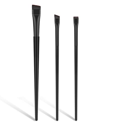 Schminkpinsel Set, Make Up Pinsel Abgeschrägter Gewinkelter Brauenpinse Lidschatten Pinselset Augenbrauen Pinsel Dünn für Lidschatten Augenbrauen Kosmeti(3 Stück) von WINKIO