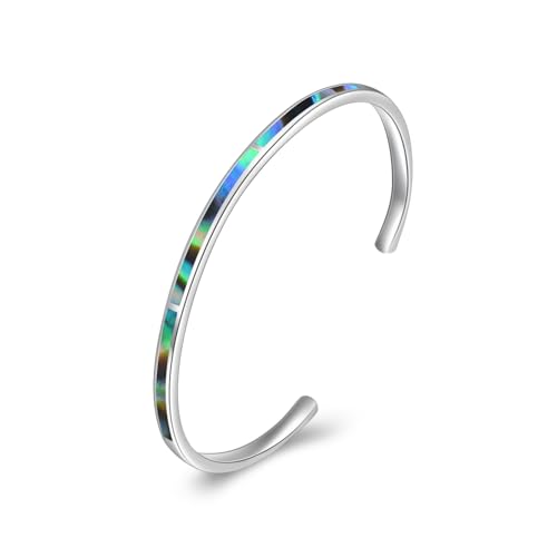WINNICACA Damen Armreif Sterling Silber 925 verstellbare Manschette Armbänder Schmuck Geschenke von WINNICACA