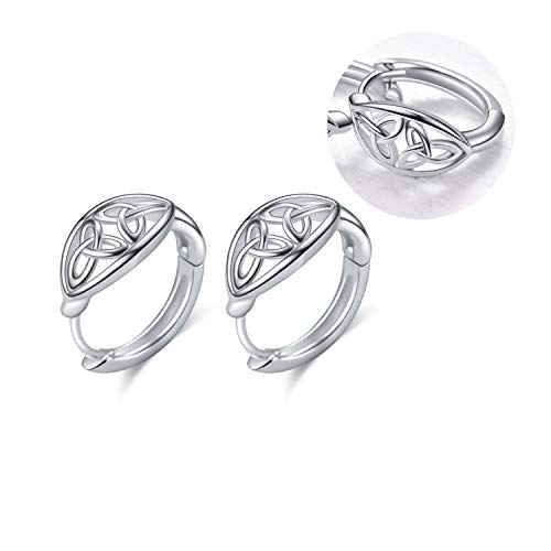 WINNICACA Keltischer Knoten Ohrringe Sterling Silber Creolen für Frauen Mädchen Geschenke von WINNICACA