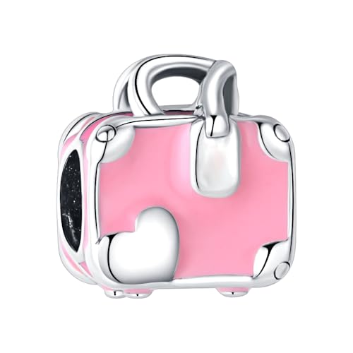 WINRARO rosa Reisetaschen-Anhänger für Armbänder, 925er Sterlingsilber, DIY-Perlenanhänger, Schmuck, Geschenk für Frauen, Mädchen, Mutter, Familie WINRARO rosa Reisetaschen-Anhänger für Armbänder, 925er Sterlingsilber, DIY-Perlenanhänger, Schmuck, Geschenk für Frauen, Mädchen, Mutter, Familie von WINRARO