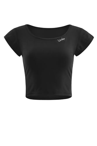 Winshape Damen Functional Light and Soft Cropped Kurzarmshirt Aet137ls T-Shirt, Schwarz, M EU von WINSHAPE