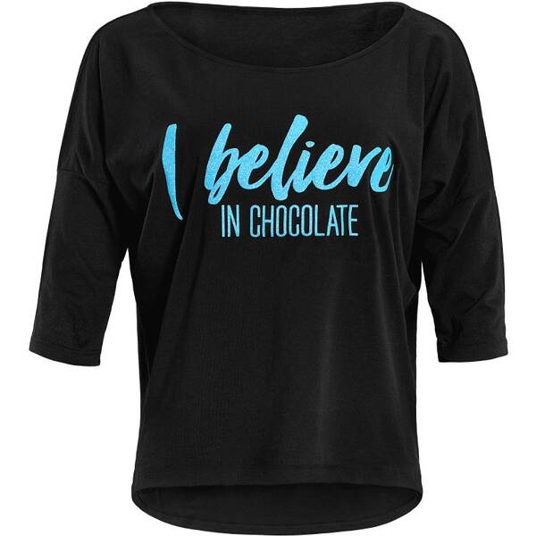 WINSHAPE Damen ¾-Arm Shirt Ultra Light mit Glitzer-Aufdruck MCS001 von WINSHAPE