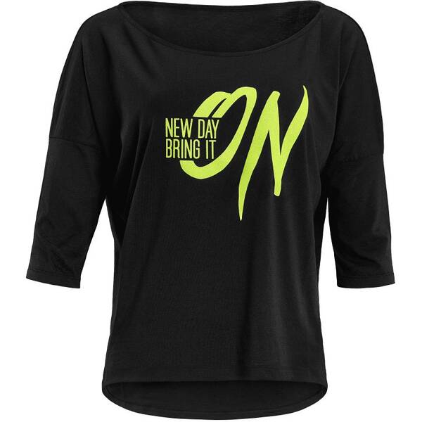 WINSHAPE Damen ¾-Arm Shirt Ultra Light mit Glitzer-Aufdruck MCS001 von WINSHAPE