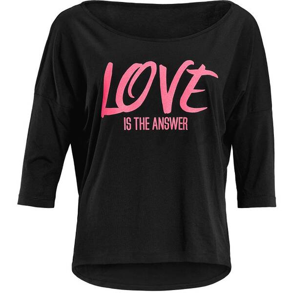 WINSHAPE Damen ¾-Arm Shirt Ultra Light mit Glitzer-Aufdruck MCS001 von WINSHAPE