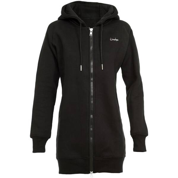 WINSHAPE Damen Lange, kuschelige Hoodie-Jacke mit 2-Wege-Zipper J006 von WINSHAPE