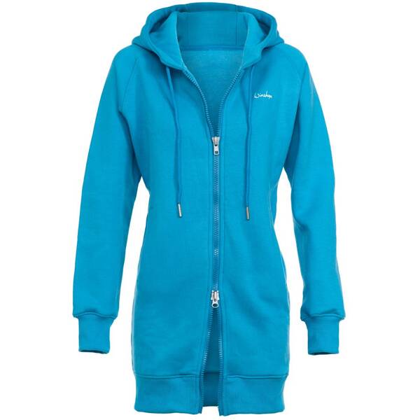 WINSHAPE Damen Lange, kuschelige Hoodie-Jacke mit 2-Wege-Zipper J006 von WINSHAPE
