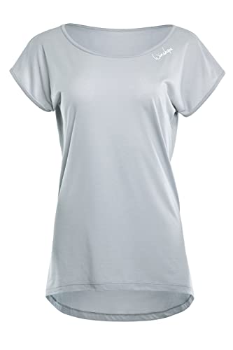 Winshape Damen Ultra leichtes Modal-Kurzarmshirt mit abgerundetem Saum MCT013 T-Shirt, COOL-Grey, S von WINSHAPE