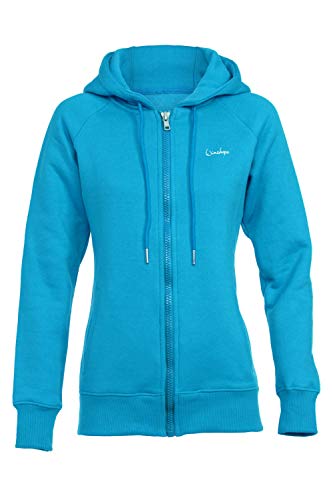 Winshape Damen Kuschelige Hoodie-Jacke J005 Kapuzenpullover, Sky-Blue, XS von WINSHAPE