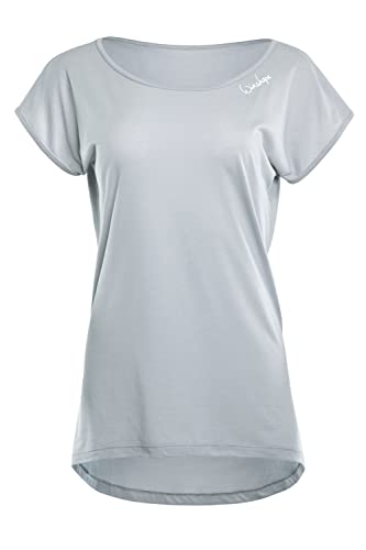 Winshape Damen Ultra leichtes Modal-Kurzarmshirt mit abgerundetem Saum MCT013 T-Shirt, COOL-Grey, L von WINSHAPE