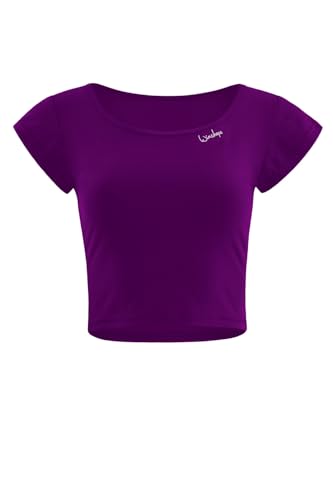Winshape Damen Functional Light and Soft Cropped Kurzarmshirt Aet137ls T-Shirt, Dark Plum, M EU von WINSHAPE