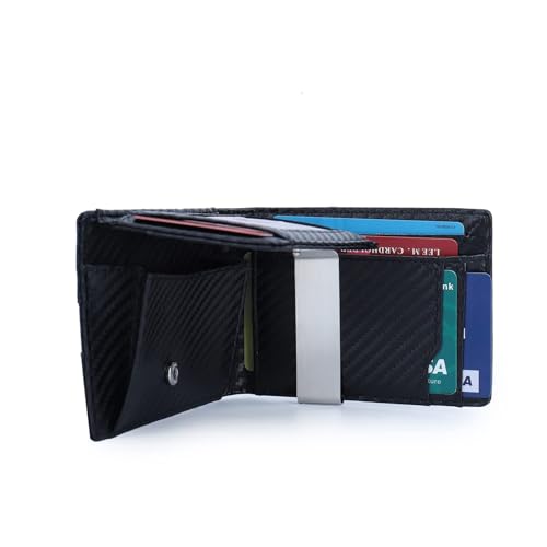 WIOLETA Geldbörsen, ausweis & kartenhüllen für Herren Wallets for Men geldbörse Herren klein Mini geldbörse Herren portmonee Herren Slim kleines Portemonnaie Herren Geldbeutel Herren klein von WIOLETA