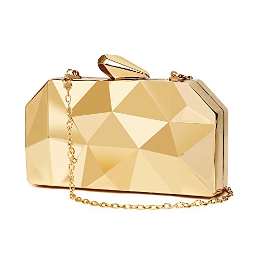 WIOLETA Kleine Umhängetasche Damen Clutch Gold Handtasche Gold Handtasche Damen Klein Elegant Goldene Clutch Tasche Gold Damen Abendtasche Gold Clutch Gold Damen Clutch Hochzeit von WIOLETA