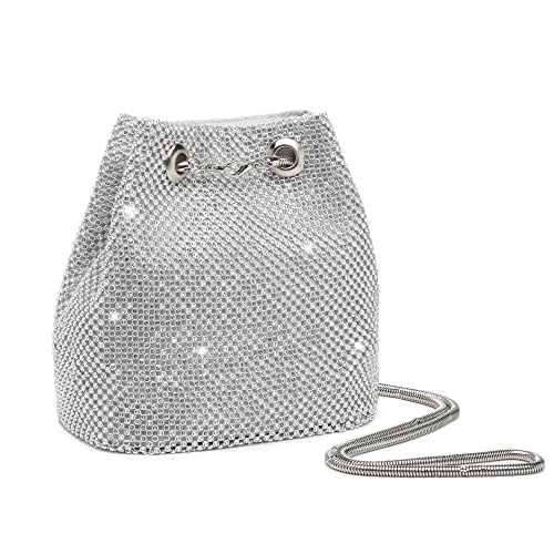 WIOLETA Strass Abendtaschen Clutches,Glitzer Tasche,silberne handtasche damen,brautbeutel，Formelle Abend-/Hochzeits-Brauthandtaschen von WIOLETA