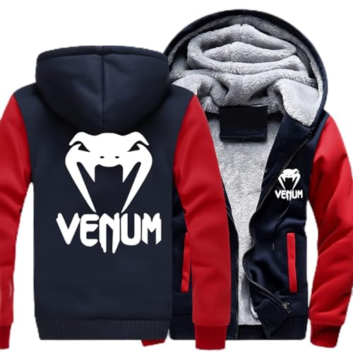 WIOSEN Herren Hoodies Ven-um Prints Soft Fleece Jacken Warm Dickes Sweatshirt Winddichter Reißverschluss Pullover Langarm Oberbekleidung Outdoor Workout Pullover,A-Aldult S von WIOSEN