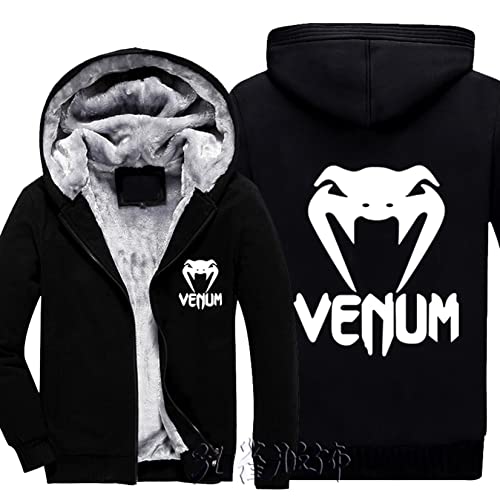 WIOSEN Herren Hoodies Ven-um Prints Soft Fleece Jacken Warm Dickes Sweatshirt Winddichter Reißverschluss Pullover Langarm Oberbekleidung Outdoor Workout Pullover,C-Aldult XL von WIOSEN