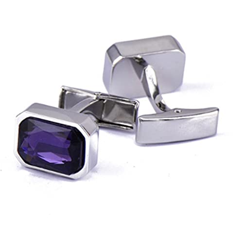 WIPPWER Cufflinks Cufflinks Wedding Suit Shirt Men Button Crystal Cuff Links Plated with Real Gold and Silver Men von WIPPWER