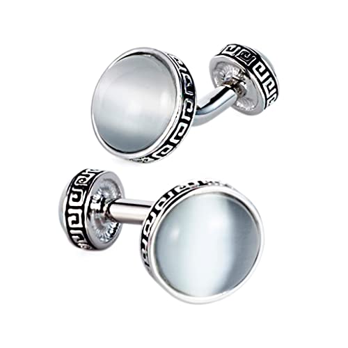WIPPWER Cufflinks Double-Headed Ice Clean Jade Sleeve Nails French Shirt Shirt Cuff Nails von WIPPWER