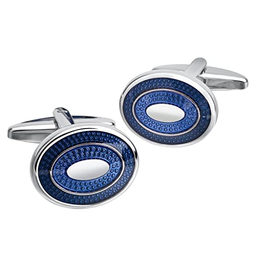 WIPPWER Cufflinks Men's Round Cuff Buttons Cufflinks Men's Business Gift von WIPPWER