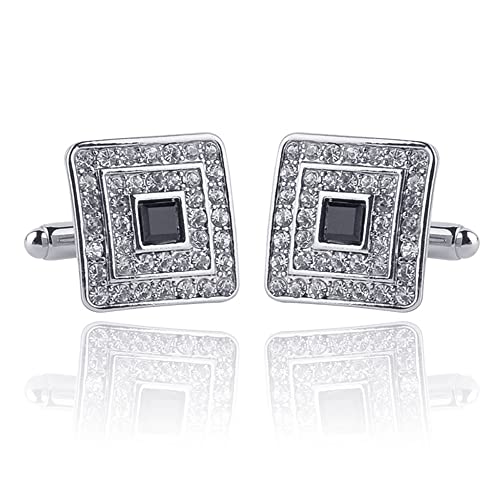 WIPPWER Men's Cuff Links Fashion Cufflinks Versatile Square Diamond Men's Shirt Cufflinks WIPPWER Men's Cuff Links Fashion Cufflinks Versatile Square Diamond Men's Shirt Cufflinks von WIPPWER