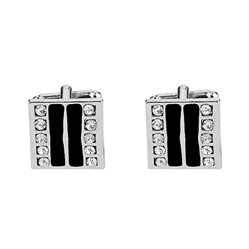 WIPPWER Men's Cuff Links Fashion Metal Cufflinks Men's Square Cufflinks Diamond Drop Oil Cufflinks Classic Versatile Cufflinks WIPPWER Men's Cuff Links Fashion Metal Cufflinks Men's Square Cufflinks Diamond Drop Oil Cufflinks Classic Versatile Cufflinks von WIPPWER