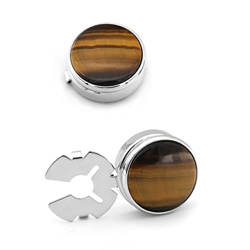 WIPPWER Men's Shirt Cufflinks Decorative Material Design Button Cover Cufflinks(D) von WIPPWER