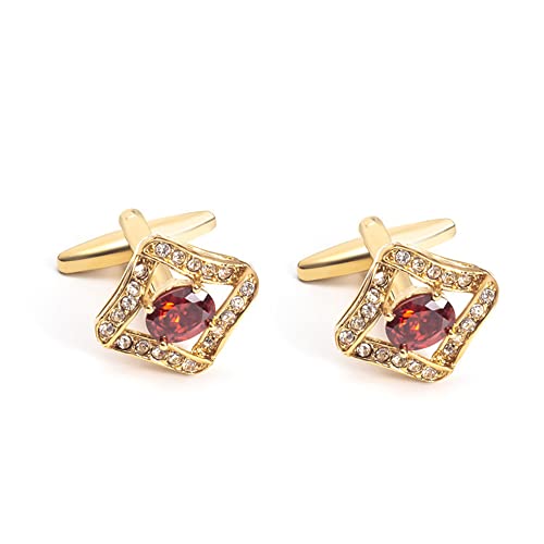 WIPPWER Men's Shirt Cufflinks Gold Square Rhinestone Crystal Zircon Cufflinks Men's Cuffs Nail French Shirt Cuffs Button WIPPWER Men's Shirt Cufflinks Gold Square Rhinestone Crystal Zircon Cufflinks Men's Cuffs Nail French Shirt Cuffs Button von WIPPWER
