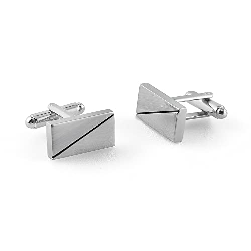 WIPPWER Men's Shirt Cufflinks Rectangular Striped Plain Glossy Metal Cufflinks French Cufflinks for Men Wedding Party Gifts WIPPWER Men's Shirt Cufflinks Rectangular Striped Plain Glossy Metal Cufflinks French Cufflinks for Men Wedding Party Gifts von WIPPWER