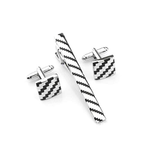 WIPPWER Men's Tie Clip Cufflinks Set Fashion Tie Clip Cufflinks Clothing Accessories Set von WIPPWER