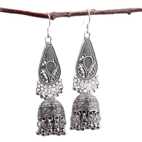 Ohrringe for Frauen, Thai-Silber, handgefertigte Ohrringe, Sterlingsilber, übertrieben, weiblich, indonesischer Stil, Fransenohrringe, Modeschmuck for Frauen von WIPPWER