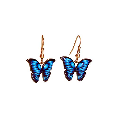 Trendige Herz-Ohrringe, Gold-Titan-Ohrringe, Schmetterlings-Ohrringe, Acrylfarbene Ohrringe, Damen- und Mädchen-Schmuck, Geschenk, Mode, die Party von WIPPWER