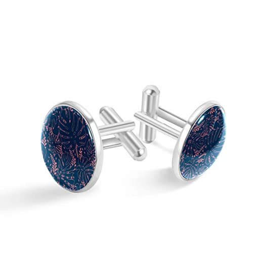WIPPWER Tropical Pink Floral Flower, Men's Cufflinks Cuff Links for Men, Cufflinks Sliver Cuff Links Shirt Suit Cufflinks WIPPWER Tropical Pink Floral Flower, Men's Cufflinks Cuff Links for Men, Cufflinks Sliver Cuff Links Shirt Suit Cufflinks von WIPPWER
