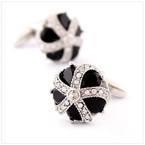 WIPPWER Black Men's Women's Cufflinks French Shirts Shirts Decorations Cuff Nails Buttons Cufflinks Gifts von WIPPWER