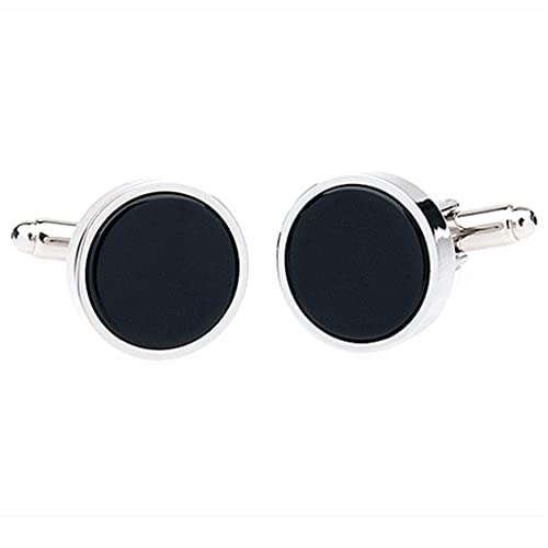 WIPPWER Classic Silver-Color Men's Cufflink Gift Party Wedding Suit Shirt Buttons Cuff Links von WIPPWER